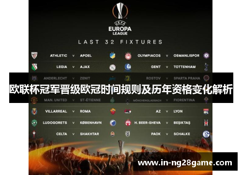 欧联杯冠军晋级欧冠时间规则及历年资格变化解析
